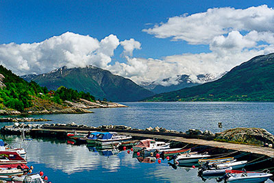 Norwegen, Vestland, Vestland,Hardanger, Unterwegs auf der Landschaftsroute Hardanger am Nordufer des Hardangerfjords