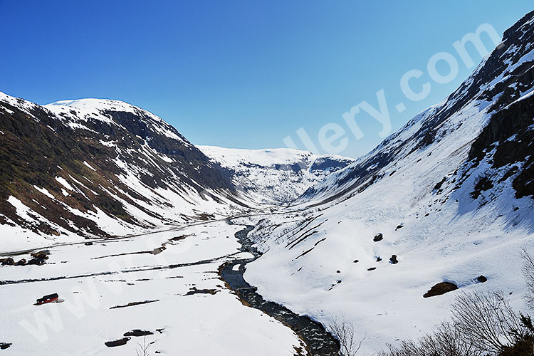 Norwegen, Vestland, Vestland,Voss, Auffahrt zum Vikafjell von Süden