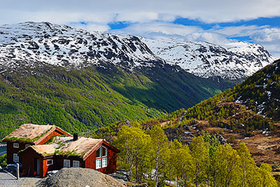 Norwegen, Vestland, Vestland,Roldalsfjellet, Fahrt auf der E134 vom Roldalsfjellet in Richtung Roldal