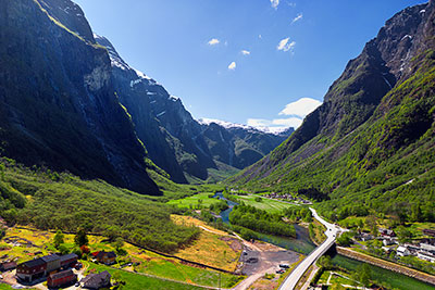 Norwegen, Vestland, Vestland,Sognefjord, Blick in das Naeroydalen