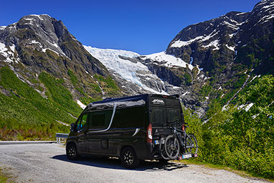 Norwegen, Vestland, Vestland,Sognefjord, Boyabreen Gletscher entlang der Strasse Rv5